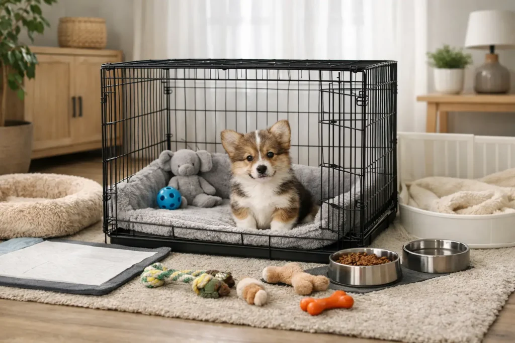 Best Puppy Cage Setup for a Happy First Week